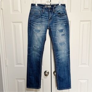 BKE Carter Distressed Jeans 32R Grunge 90's Edgy Rocker